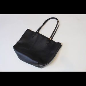 Faux leather shoulder purse